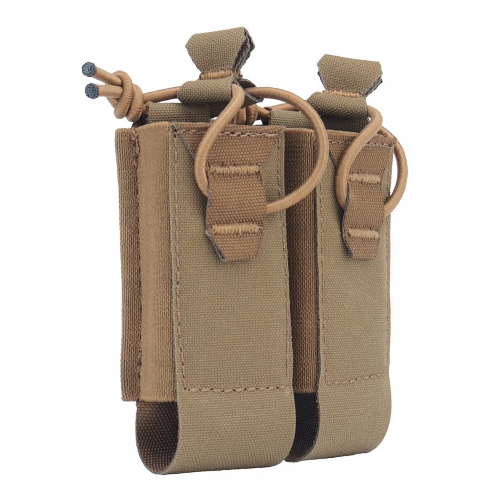 Double Pistol Mag Pouch,Molle Magazine Pouch, Open-Top Single/Double Stack Magazine Pouch for Pistols Magazine Airsoft
