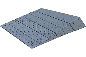 OrangeStar Portable Wheelchair Ramp, 1"/2"/3"/4"/5"/6" Rise Extensible Threshold Ramp for Wheelchair, Scooter, Home Steps, Stairs, Entry, Doorways