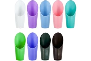 Binxus 9 Pcs Multicolor Plastic Garden Soil Scoops, Succulent Soil Scoop, Gardening Tools for Plant, Flower, Succulent