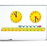 Learning Resources Magnetic Elapsed Time Set | Clock for Classroom Learning, Classroom Clock, Telling Time for Kids, Educational Teaching Clocks, Learn Magnetic Clocks