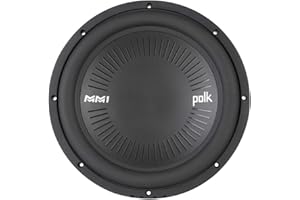 Polk Audio MM1242 DVC MM1 Series 12" Marine & Car Subwoofer - 900W, 26-200Hz Frequency Response, Dual 4-Ohm Voice Coils, Titanium-Plated Woofer Cone, Compact Subwoofer for Deep, Powerful Bass