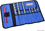 Faithfull 9 Pocket Tool Bit Roll Drill Bit Organizer Zip Compartment view 3