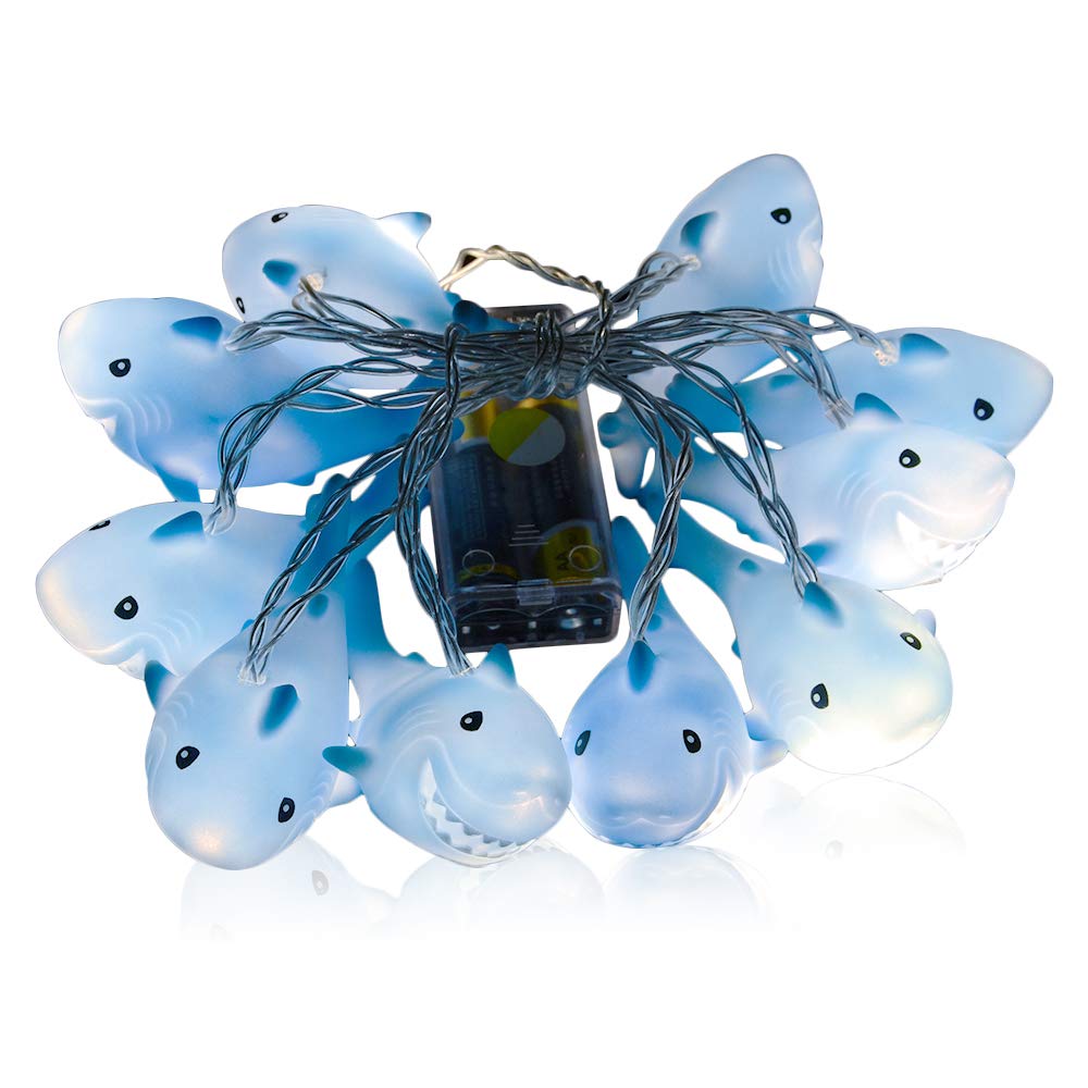 GZMAY Indoor Outdoor Decor Shark String Lights,4.9ft Battery Operated