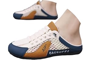 Men's Slip On Mule Sneakers Backless Breathable Mesh Walking Shoes Lightweight Casual Anti Slip Shoes for Driving Travel Dail
