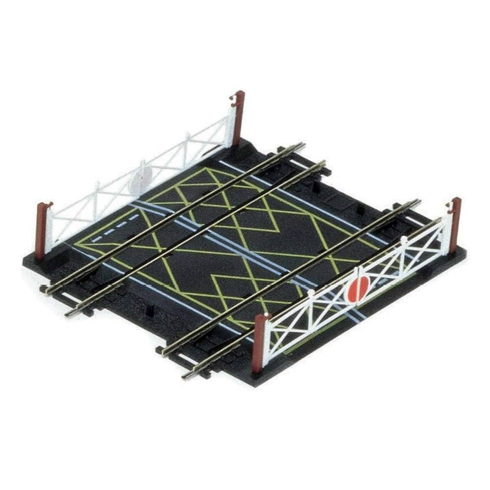 Hornby R636 OO Gauge Level Crossing Double Track - Extra Track Pieces for Model Railway Sets, Model Train Track Pieces - Scale 1:76, Black