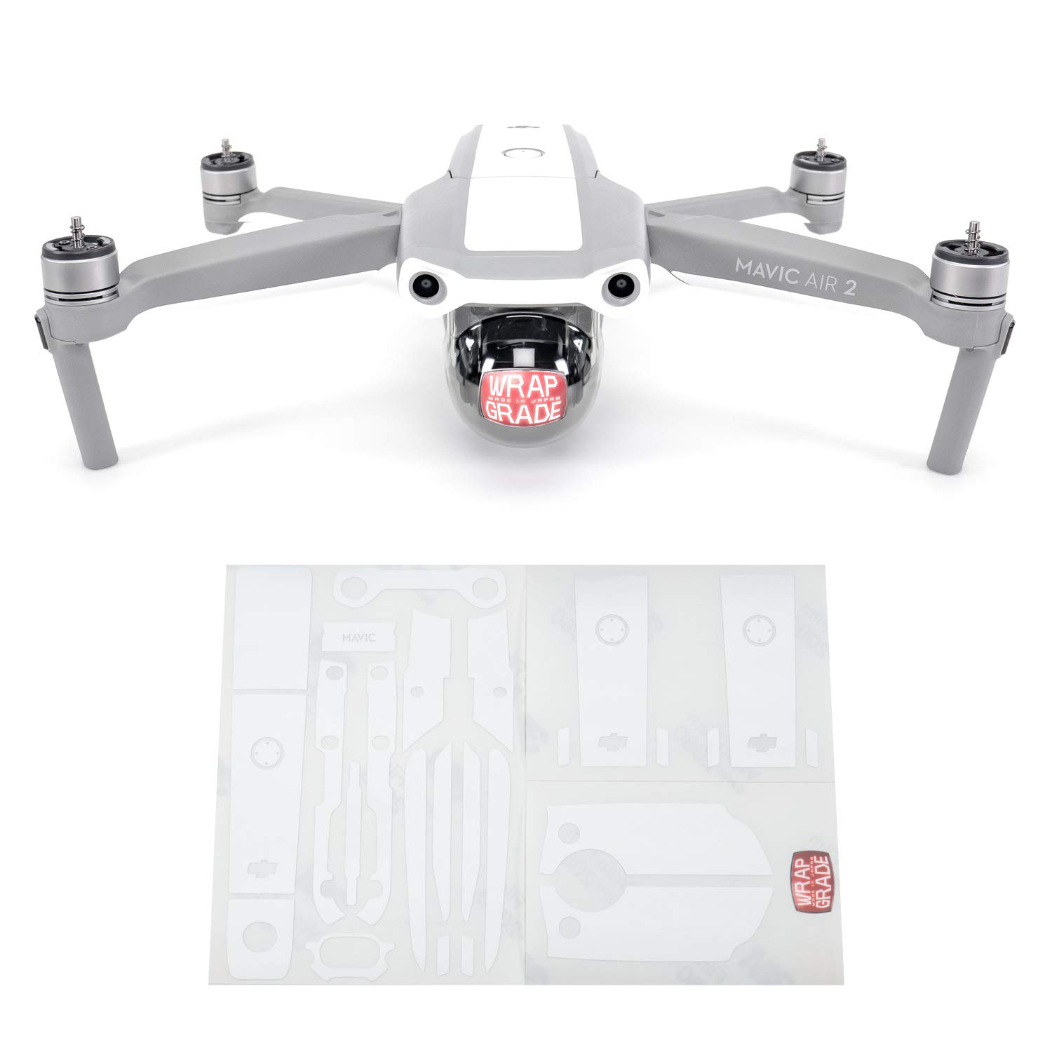 Wrapgrade Skin Compatible with DJI Mavic Air 2 | Accent Color B (Racing White)