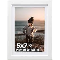 ZXT-parts 5x5 Picture Frames with 4x4 Opening Mat. White Square