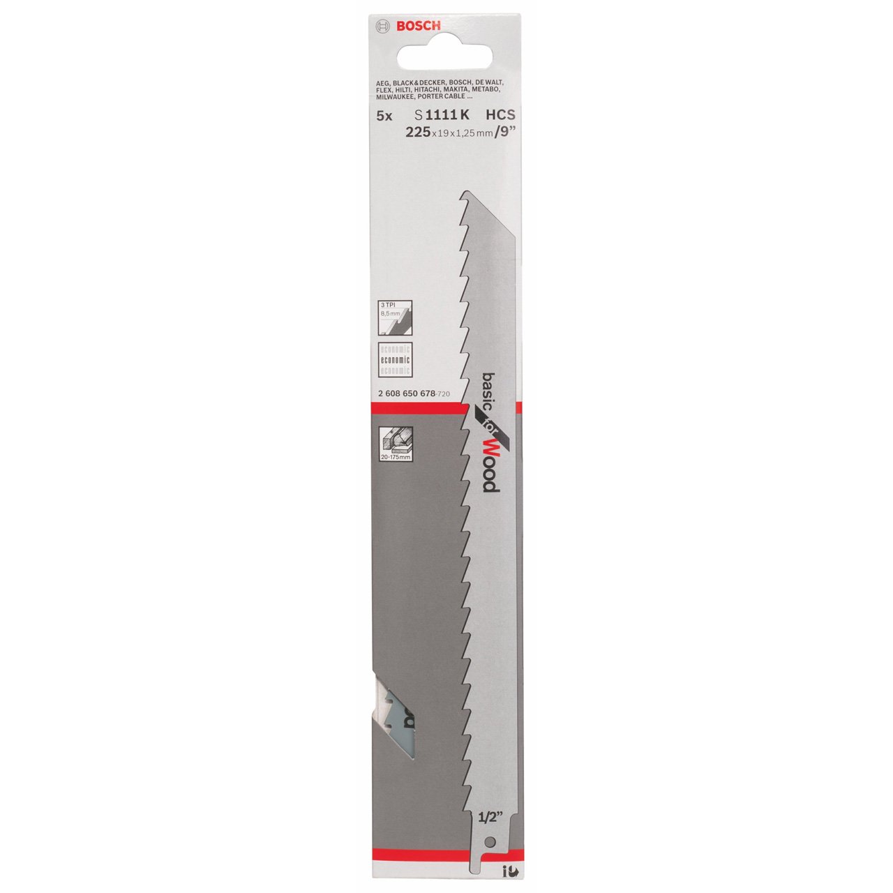 Bosch 2608650678 S 1111 K Sabre Saw Blade