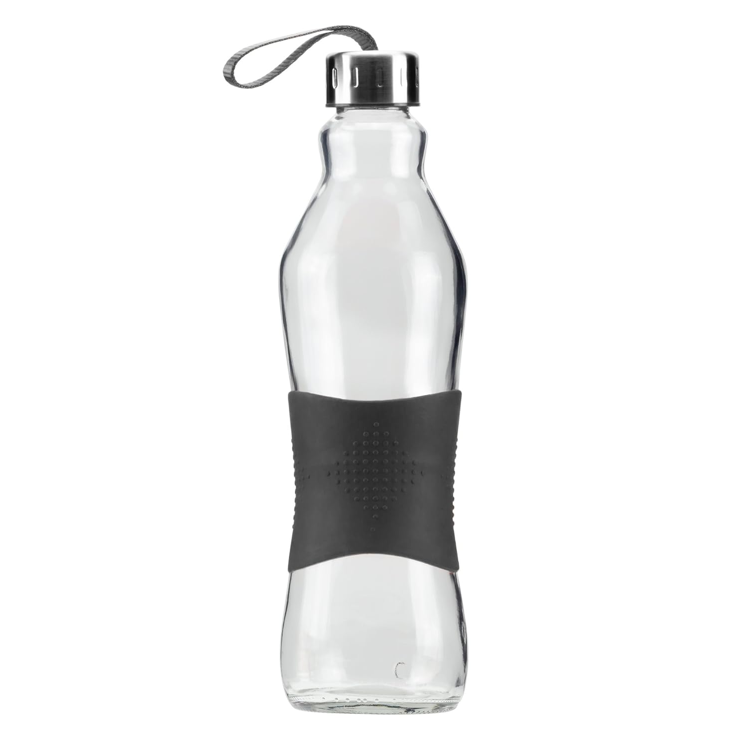 Grip & Go Botella de vidrio para beber/ para nevera 1.0L - Tapa de ...