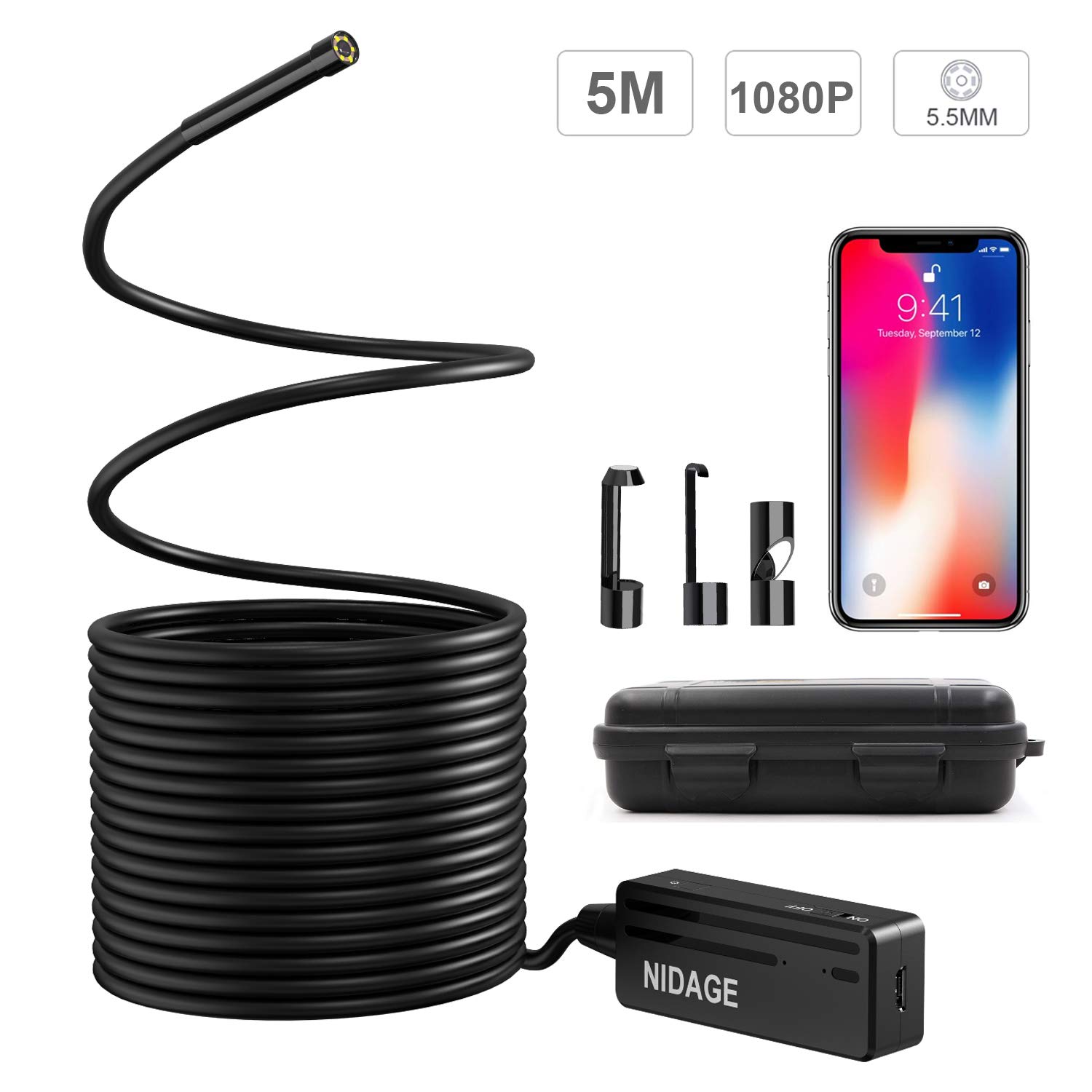 1080P Semi-Rigid Wireless Endoscope