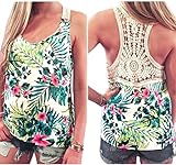 Franterd Women T-Shirt Vest Summer Lace Short Sleeve Blouse Tank Tops