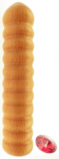 Holz-Dildo Squirt 2 – 100% Made in Germany – Schadstofffrei! - MADE WITH SWAROVSKI-ELEMENTS – 10 Jahre Garantie - Mit rotem S