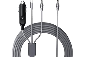 CHGRNLF 3 in 1 Cable for Starlink Mini 10FT/3M, 140W Input USB C to DC Power Cable, 12V-24V DC Car Power Cable for Starlink M