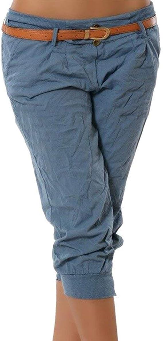 Shallgood Pantalones Capri Para Mujer Pantalones Baggy Moda