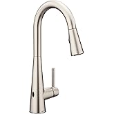 Moen Sleek Spot Resist Stainless Motionsense Wave Sensor Touchless One-Handle High Arc Pulldown Modern Kitchen Faucet Featuring Power Clean, 7864EWSRS