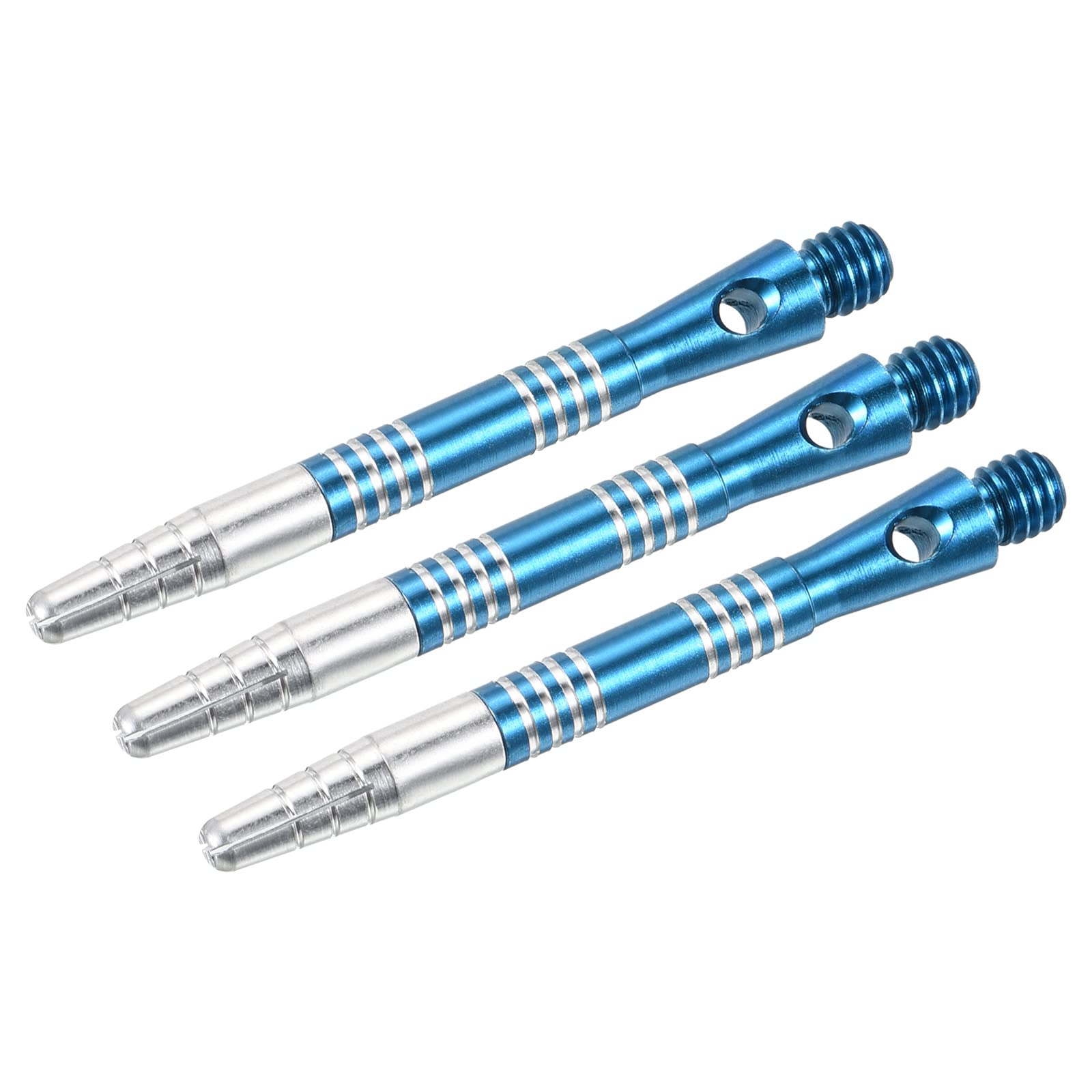 PATIKIL 45mm Dart Shafts, Medium 2BA Thread Aluminum Dart Stems Dart Accessories for Steel Tip - 3 Pack (Blue)