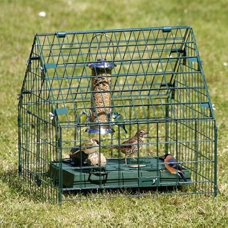 Squirrel Proof Ground Sanctuary Bird Feeder Feeding Box Mesh New