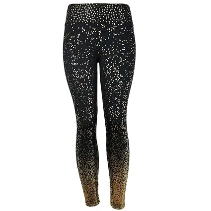YWLINK Klassisch Damen GläNzend Yogahosen Hohe Taille Leggings Pailletten Fitness Sport Gym Bequem Mode Yoga Athletische Work