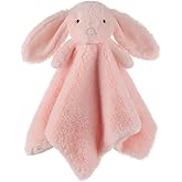 Apricot Lamb Stuffed Animals Blush Bunny Rabbit Security Blanket Infant Nursery Character Blanket Luxury Snuggler Plush Baby Lovey(Blush Bunny)