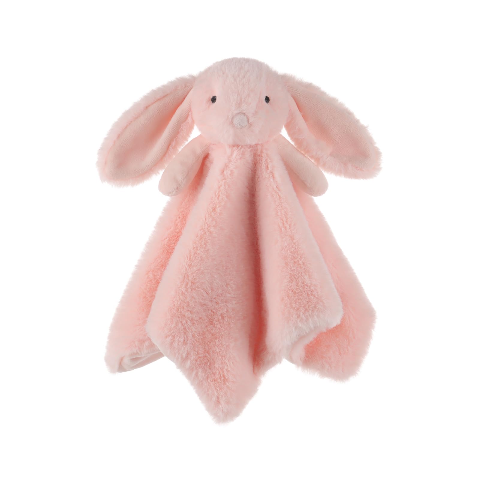 Apricot Lamb Stuffed Animals Blush Bunny Rabbit Comforter Blanket Security Blanket Infant Nursery Character Blanket Luxury Snuggler Plush Baby Lovey(Blush Bunny)