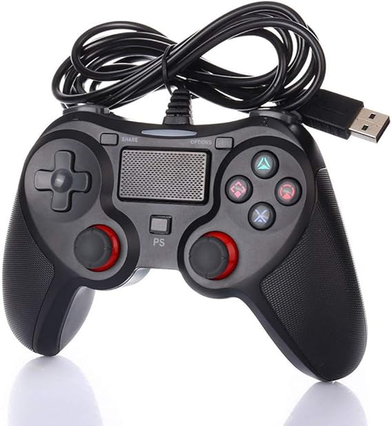 Mando con Cable 1.5M compatible con PS4,PS3,PC Controller USB 2.0/3.0 Controlador Dualshock