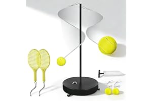 Lieetoun [2025 Upgrade] Tetherball Tennis&Tetherball Set,Heavy Duty Tetherball Equipment with 95" Adjustable Height Pole,2 Te