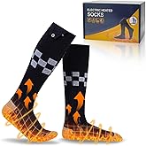 Heated Socks for Men & Women with APP Control, 2 x 5000mAh Rechargeable Batteries, Up to 9 Hours Battery Life, Washable Electric Foot Warmer for Outdoor Hunting Skiing Cycling Camping Hiking