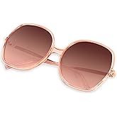 ANDWOOD Oversized Sunglasses for Women Big Large Square Wide Frame Shades Retro Trendy Fashion UV Protection