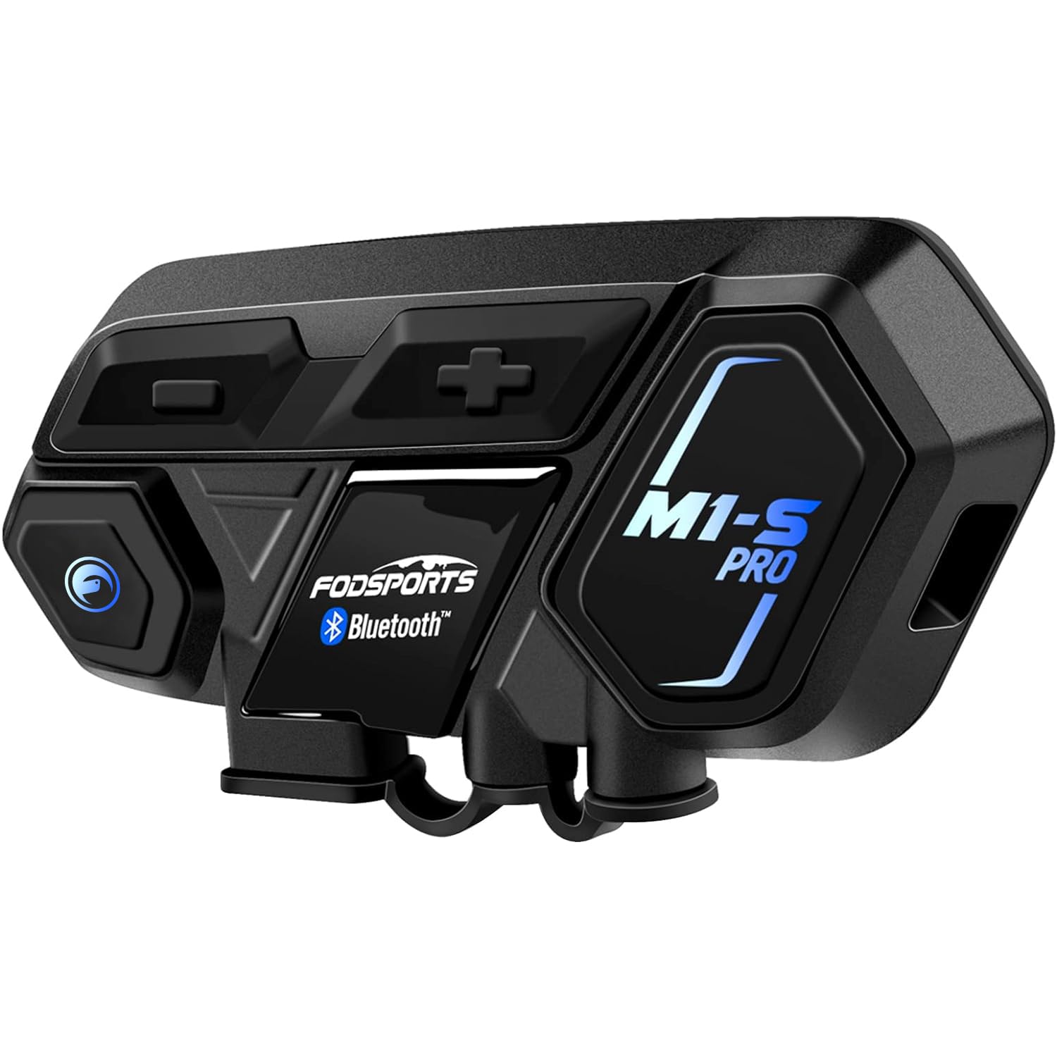 Fodsports M1-S Pro Motorcycle Bluetooth Headsets, 8 People Motorbike Communication System, Bluetooth Intercom Up to 2000M, Universal Wireless Interphone with Noise Cancellation, Handsfree, Waterproof
