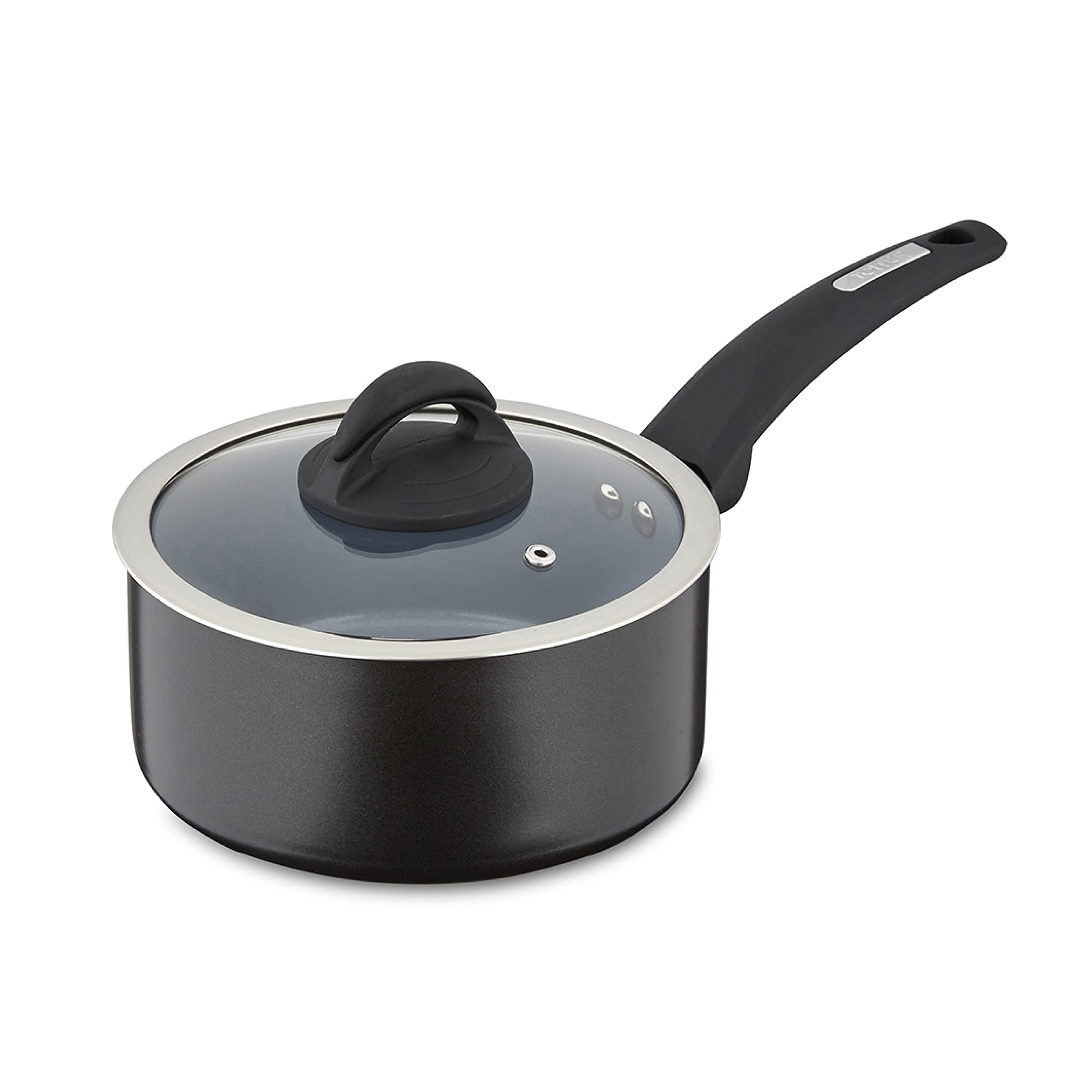 Tower T80357 Cerasure 18cm Saucepan with Non-Stick Coating, Suitable for all Hob Types, Graphite — image 1