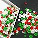 Coobey 200g Christmas Craft Buttons Handmade Sewing Buttons with Plastic Storage Box for DIY Sewing Crafting, Assorted Colors and Sizes