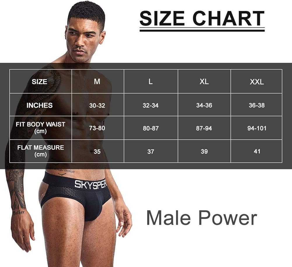 SKYSPER Men's Jockstrap Athletic Supporter Underwear Gym Strap Brief at  Men’s Clothing store