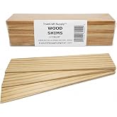 Wood Shims 8 Inch, 12 Pack, Kiln-Dried Tapered Wooden Shims for Leveling Doors, Windows, Cabinets, Furniture, Floors &amp; Appliances | TrueCraft Supply
