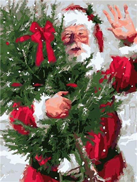 LoveTheFamily Snowman and Christmas Tree Paint by Numbers Kits DIY