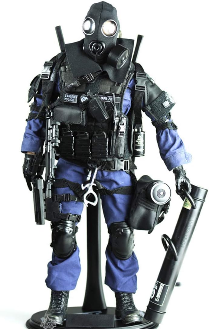 NEDTO 1/6 Scale 12Inch Special Forces Action Figure SWAT Team Flexible Soldier Figure Model with Accessories Collection Military Toys for Kids Adults - Breacher