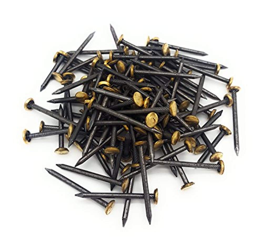 Merriway® BH00085 (40 Pcs) Tempered and Hardened Picture Hook Pin with Brass Head - Pack of 40 Pieces