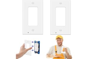 2 Pack Outlet Wall Plate with Led, Outlet Covers with Night Lights Easy to Install, Nightlight Outlet Cover Plate for Stairs 