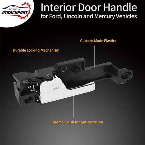 Set of 4 Front-Rear Inner Inside Door Handle Chrome For 2006-2012 Ford Fusion