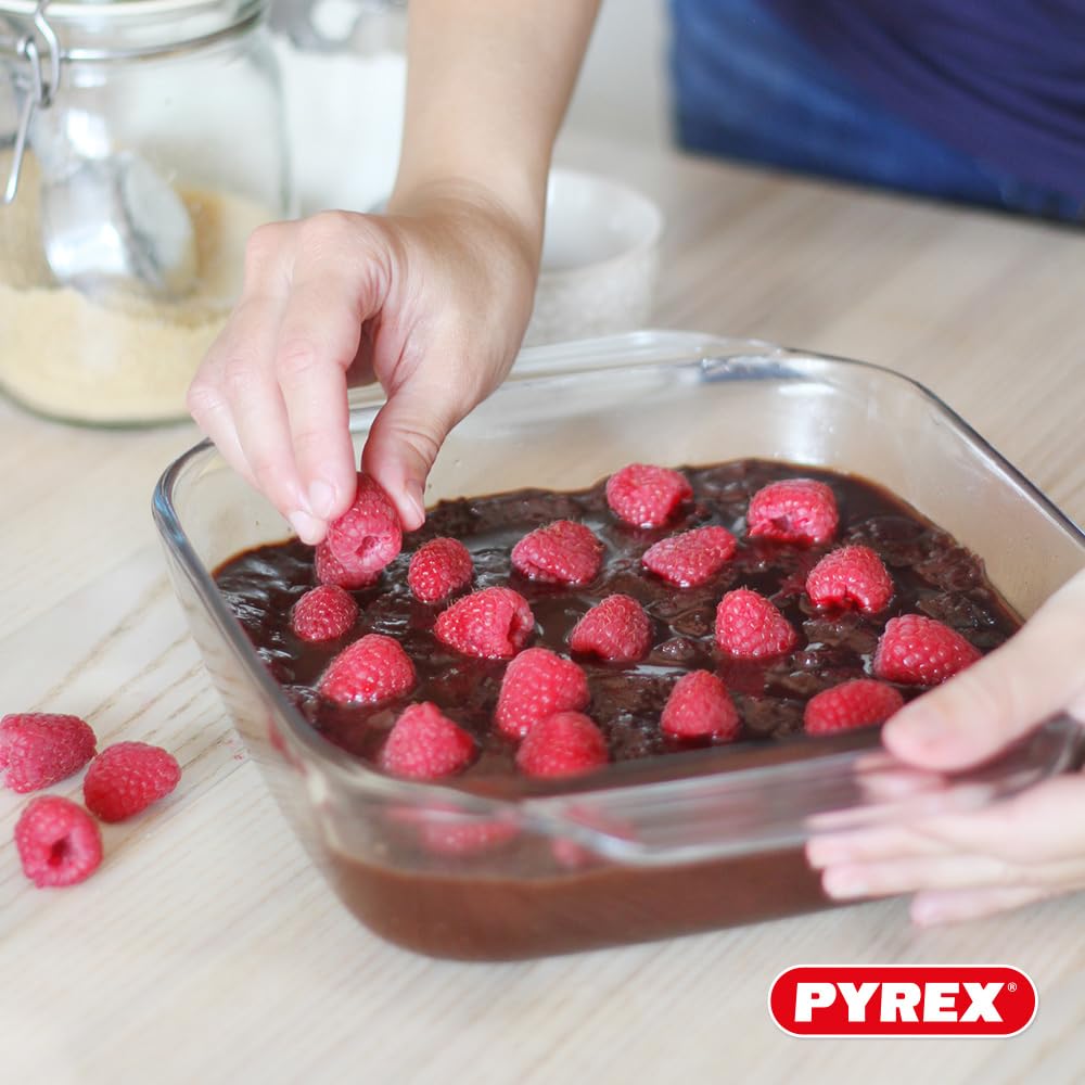 Pyrex - Set mit 4 Auflaufformen – rechteckig – breite Griffe – Familiengröße – Borosilikatglas – extreme Beständigkeit 6