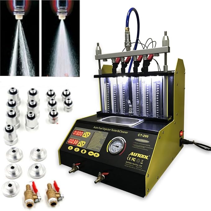 Autool CT200 6/4 Cylinder Car Auto Ultrasonic Injector Cleaning Tester