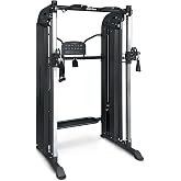 Commercial Functional Trainer Cable Machine, Multifunctional Cable Crossover Exercise Machine, All in One Home Gym System, Workout Weight Machine for Strength Training, Compact Fitness Equipment Set