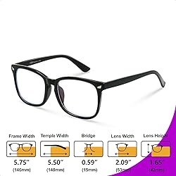 VISOONE Blue Light Blocking Glasses Square with