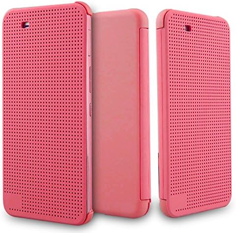 Wellcolor X9 Latest Fashion Ultra Slim Dot View Flip Case Cover-Retail Packaging for HTC One X9 (Rose)
