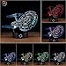 3D Optical Illusion Night Light - 7 LED Color Changing Lamp - Cool Soft Light Safe for Kids - Solution for Nightmares - Star Trek USS Starship Enterprise