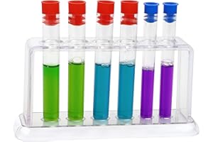 6 Pcs Test Tube,Clear Test Bottle Rack,100ml Capacity Transparent Sealing Candy Storage Container Tube with Lids,Test Tube Ho