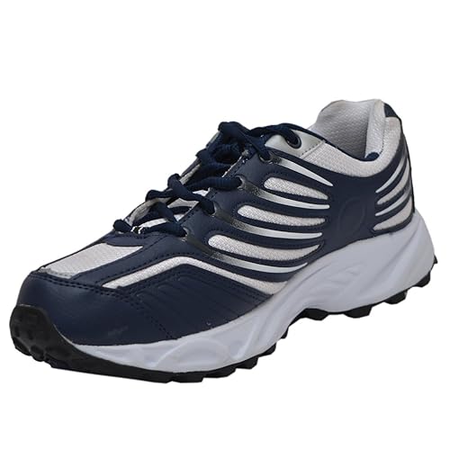 sparx men's navy blue and white running shoes