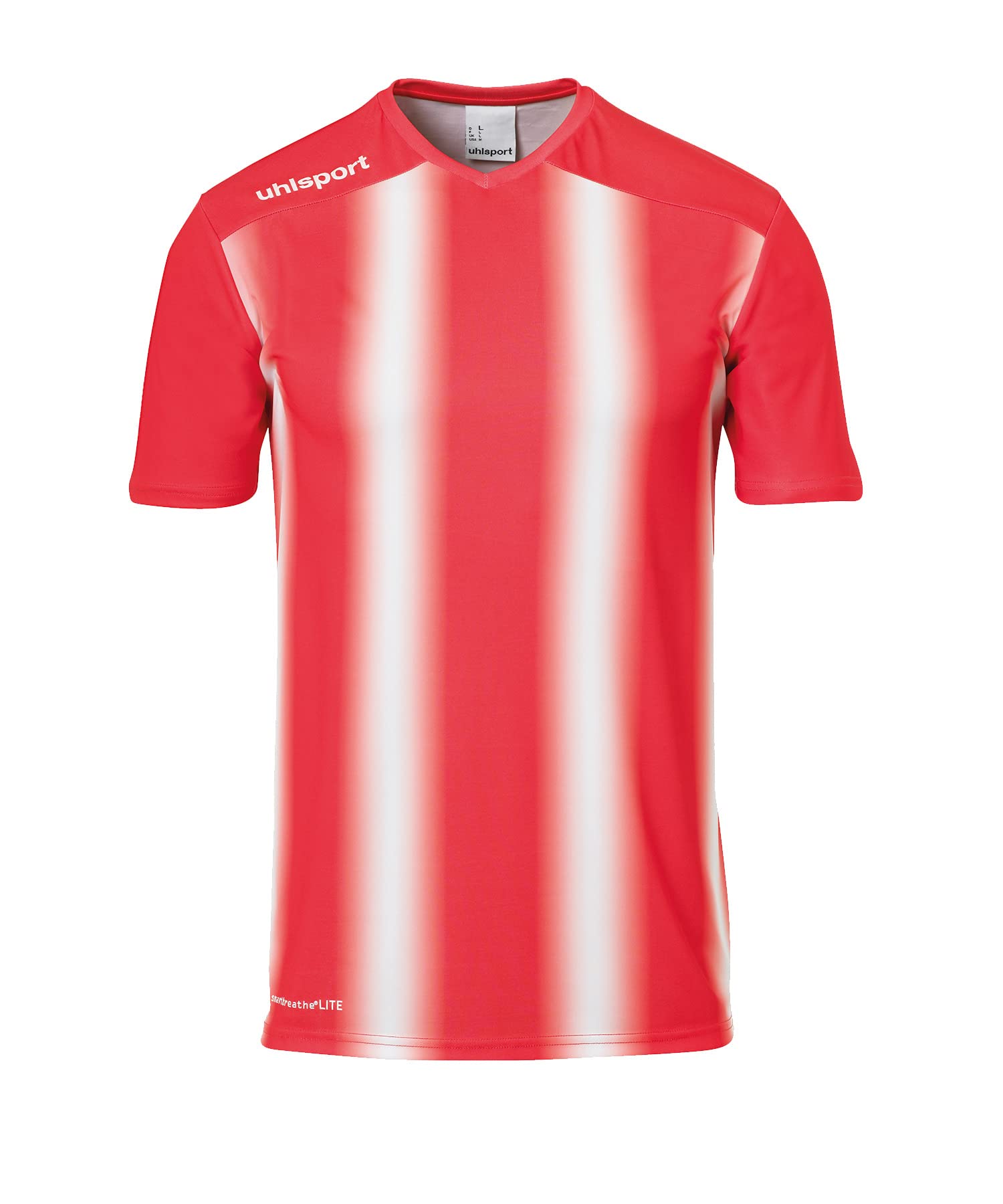 uhlsport Stripe 2.0 Men's Short-Sleeved Jersey Red/White XXXL