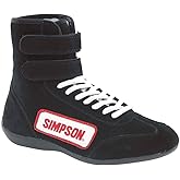 Simpson Racing 28950BK The Hightop Black Size 9-1/2 SFI Approved Driving Shoes