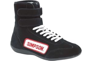 Simpson Racing 28950BK The Hightop Black Size 9-1/2 SFI Approved Driving Shoes