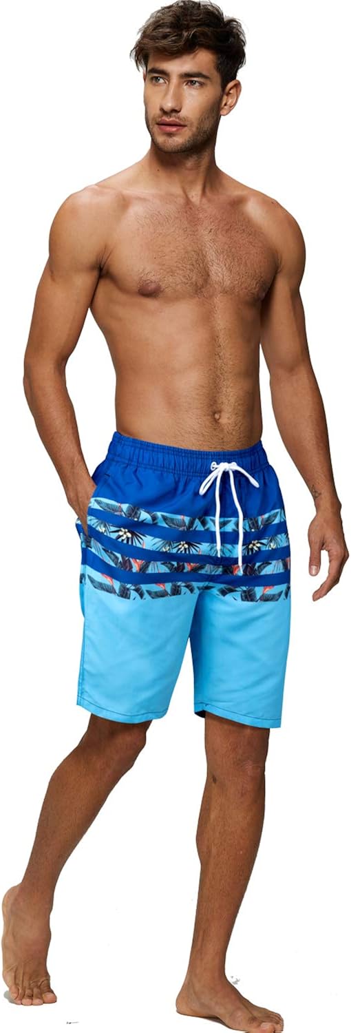 SILKWORLD Mens Swim Shorts Quick Dry Trunks Sports Swimwear with Mesh Lining : Clothing